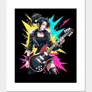 rock girl Posters and Art